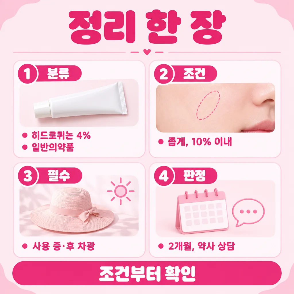 색소 크림 사용 기준을 네 칸으로 되짚은 마무리 요약