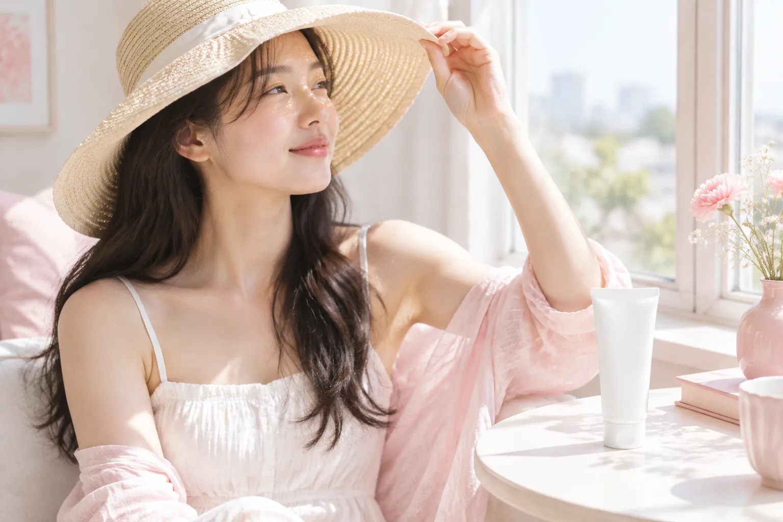 사용 중과 사용 후에 차광이 필요한 이유를 보여주는 장면