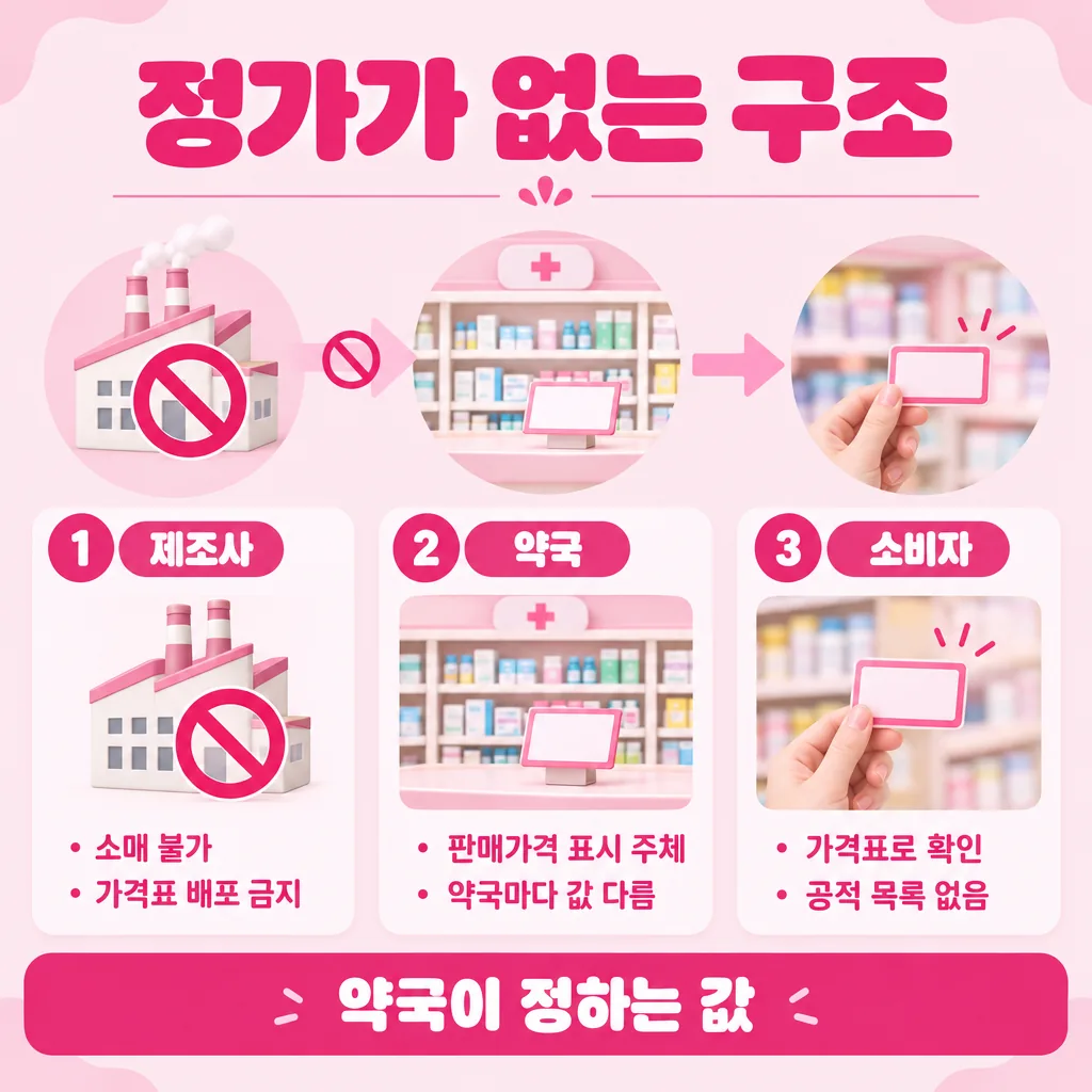 정가가 존재하지 않는 구조를 한눈에 본 개념도