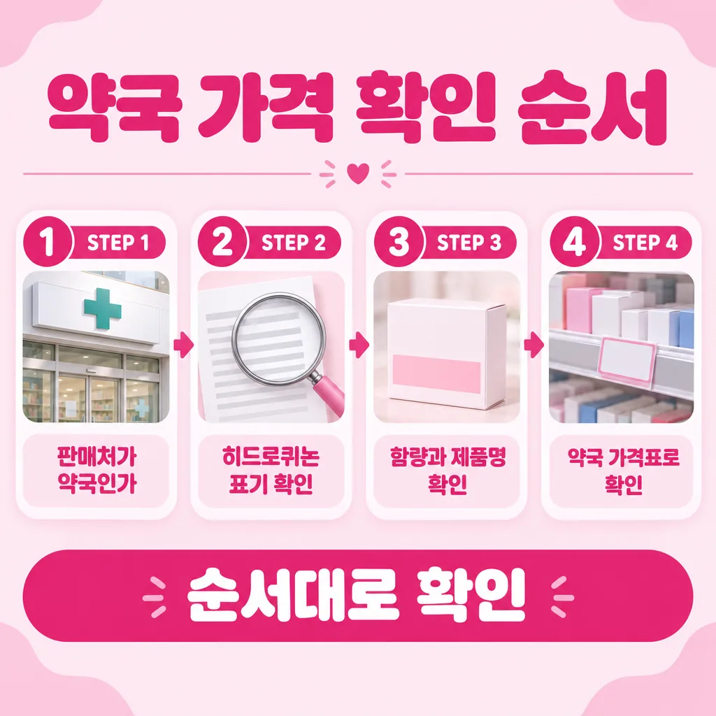 약국에서 값과 물건을 가르는 단계별 흐름