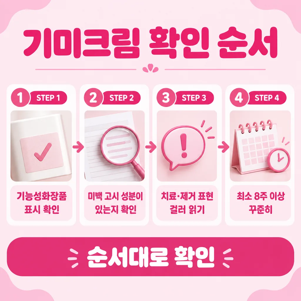 미백 제품을 고를 때 밟는 단계별 흐름