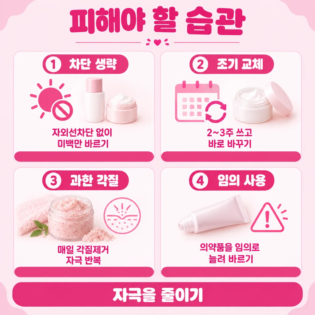 색소 관리 중 흔히 반복되는 잘못된 습관 네 가지