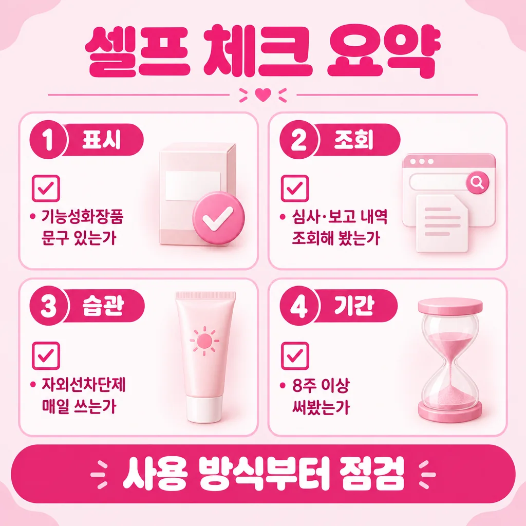 구매 전후 1분이면 끝나는 색소 케어 점검표