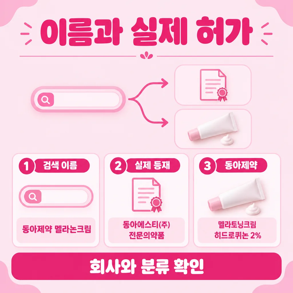 검색 이름과 실제 허가 정보가 갈라지는 지점