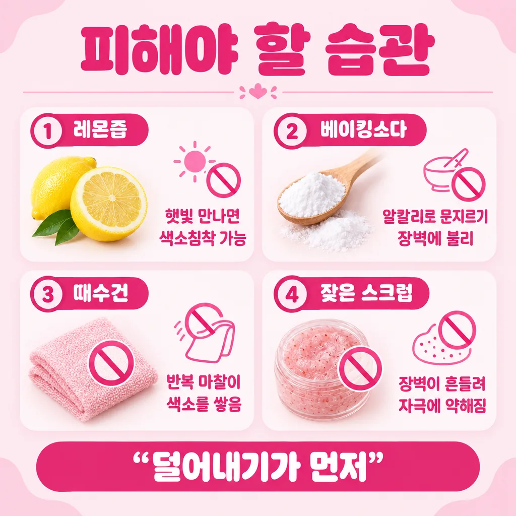 빨리 없애려다 자극이 되는 네 가지 방법