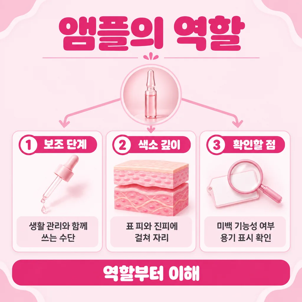 기미 앰플이 맡는 역할과 한계를 정리한 개념도