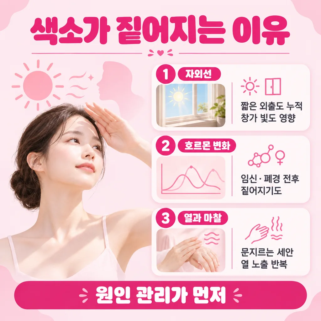 기미가 쉽게 옅어지지 않는 요인 세 가지