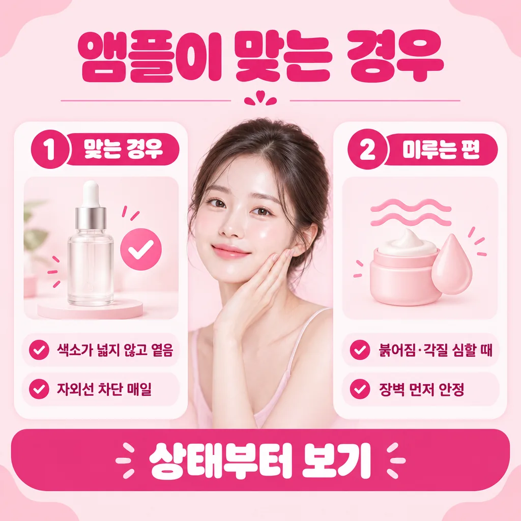 앰플을 더할 때와 미루는 편이 나은 경우 비교