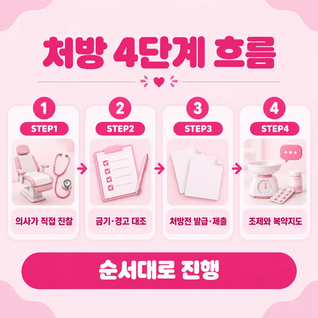 진료부터 복약지도까지 이어지는 처방 절차 흐름