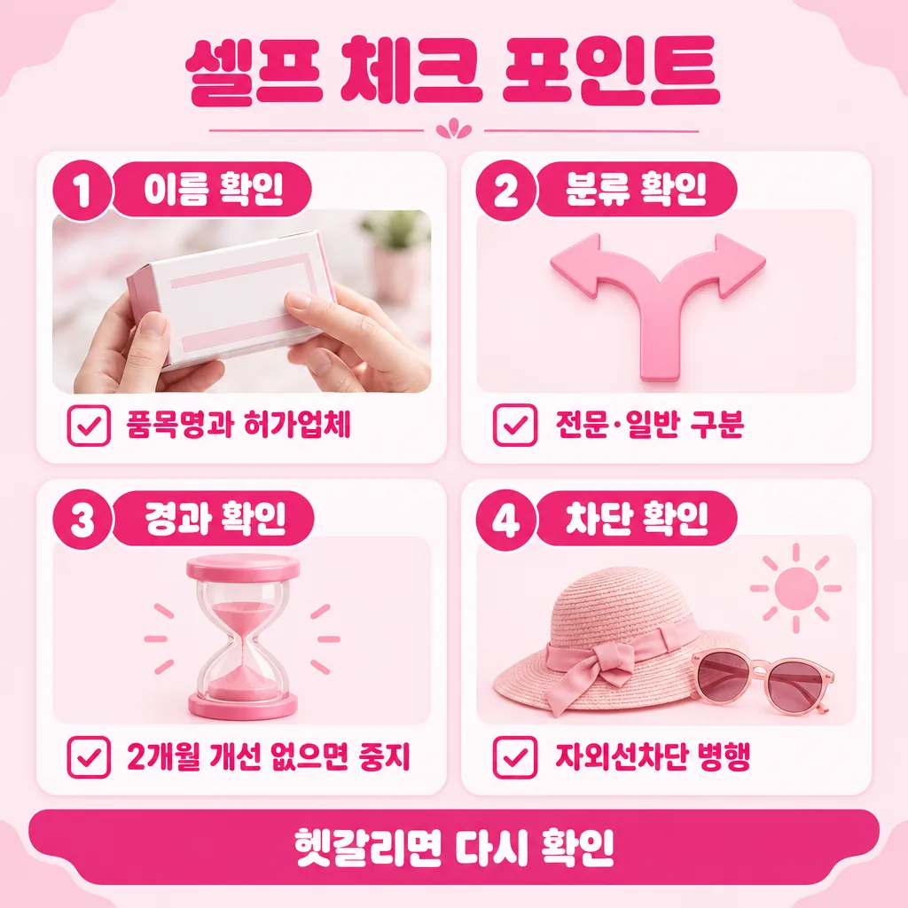 헷갈리기 쉬운 정보 네 가지 자가 점검표
