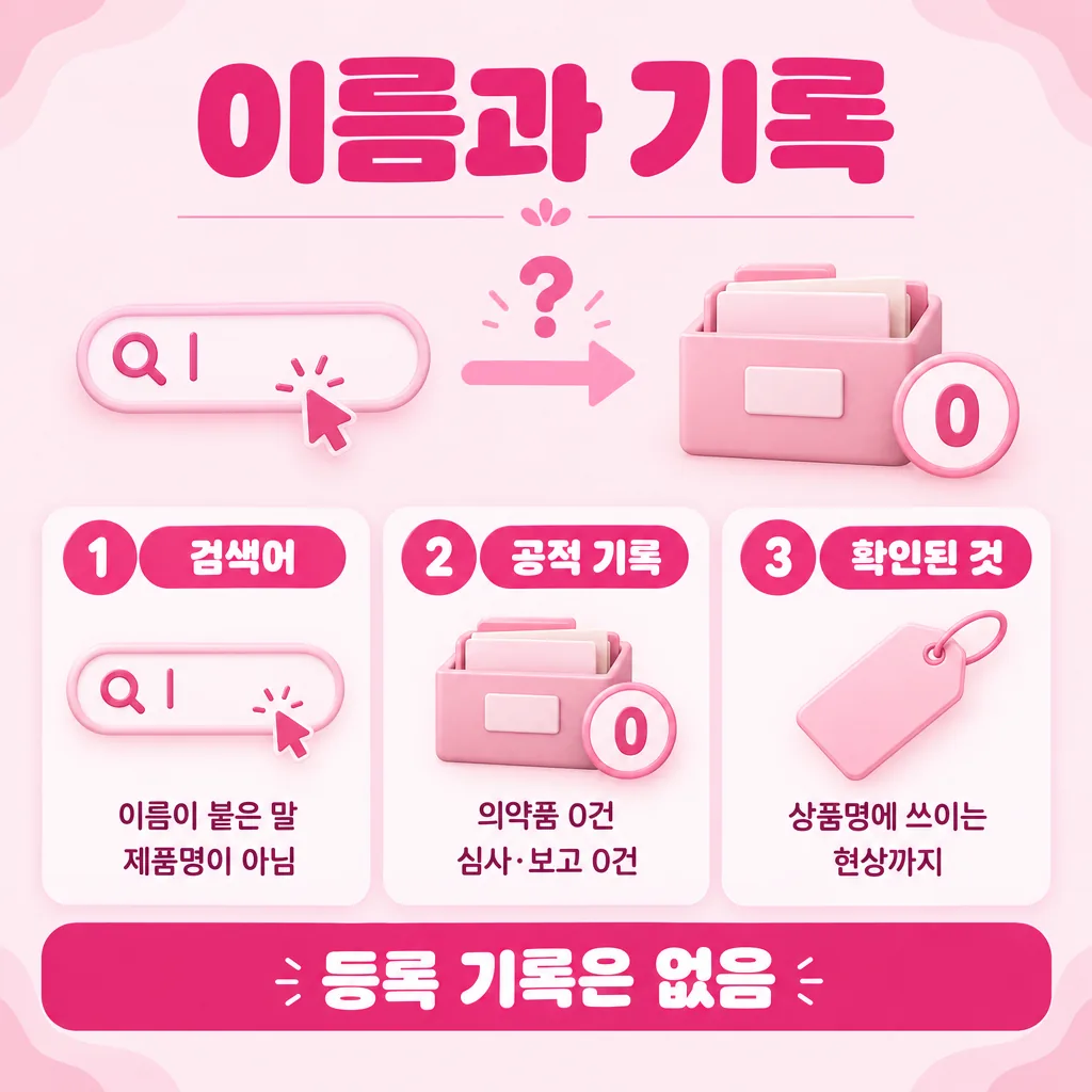 검색어로만 존재하는 이름의 구조를 정리한 개념도