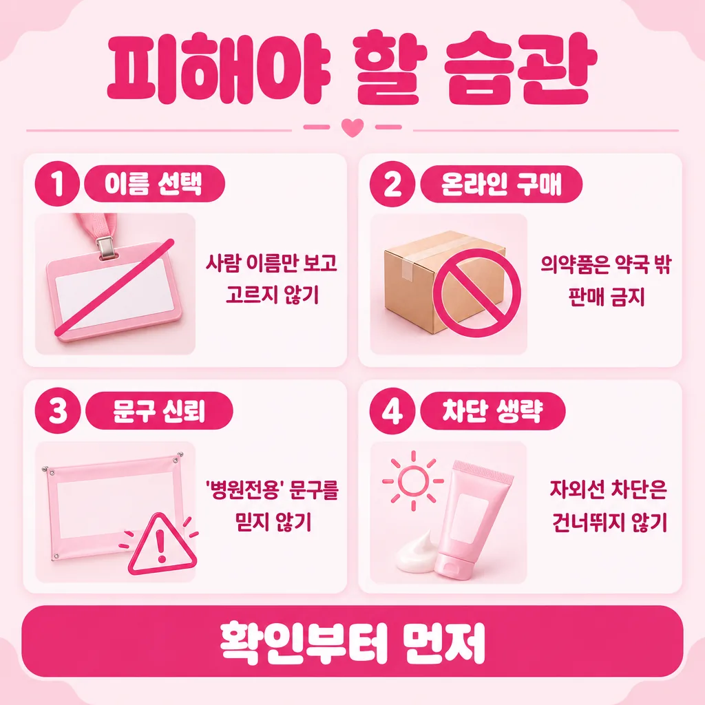 색소 관리에서 피하면 좋은 습관 네 가지