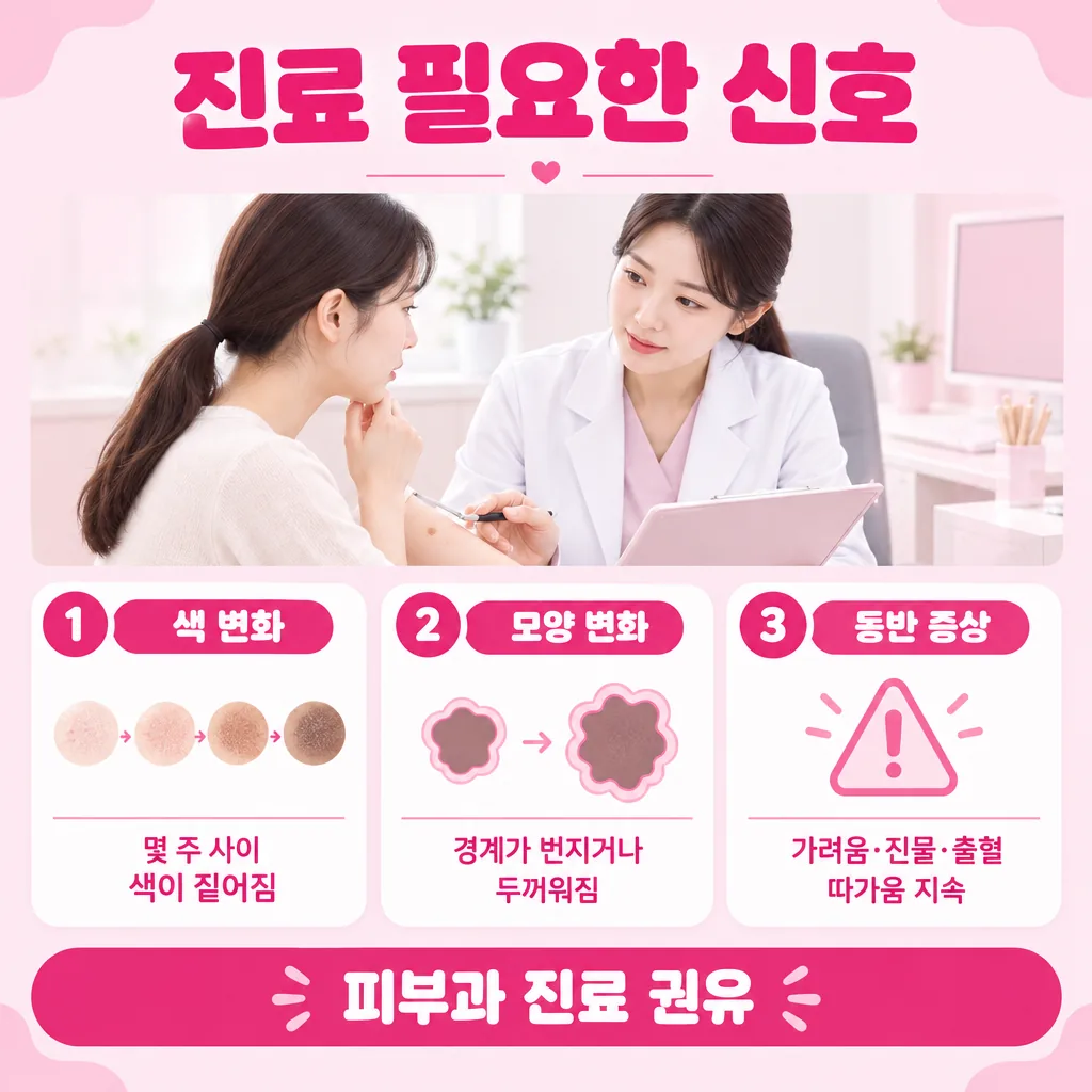 색소 변화 중 확인이 필요한 신호 정리