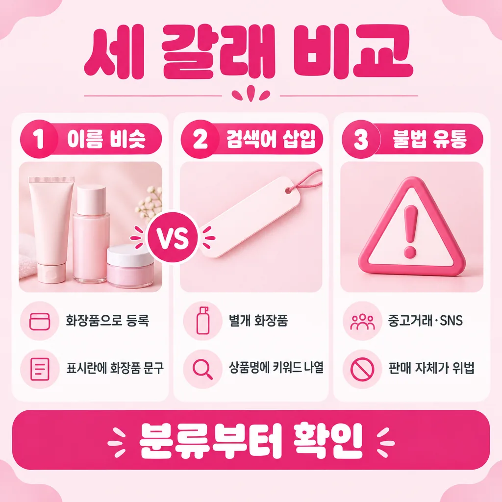 오픈마켓 상품을 세 갈래로 나눠 본 분류 비교