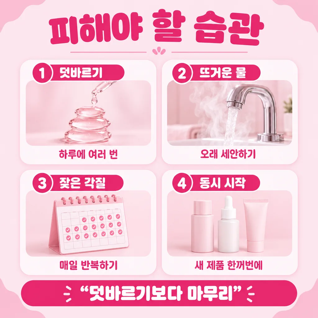 건조함을 키울 수 있는 생활 속 습관 네 가지