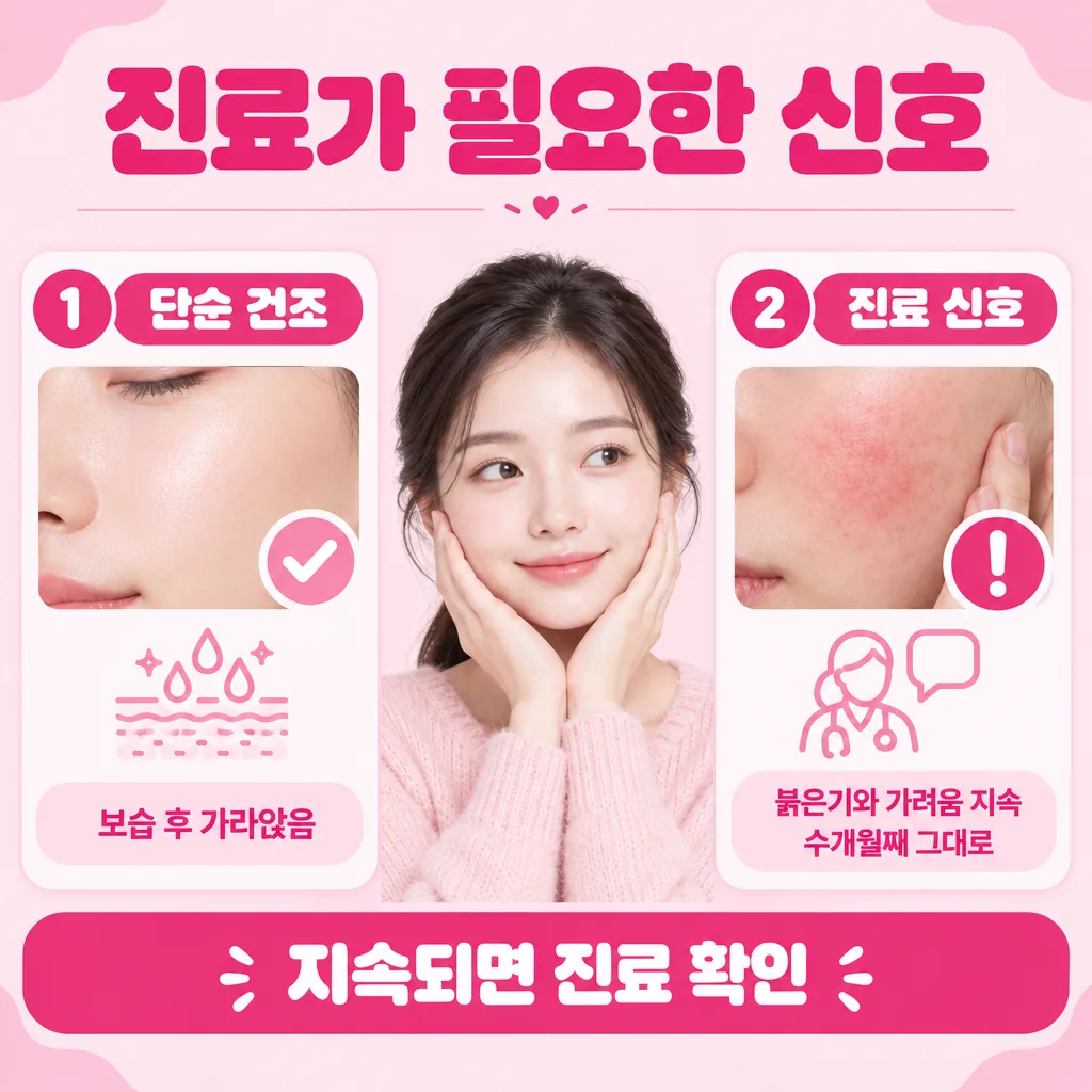 보습으로 가라앉는 건조함과 진료가 필요한 신호의 구분