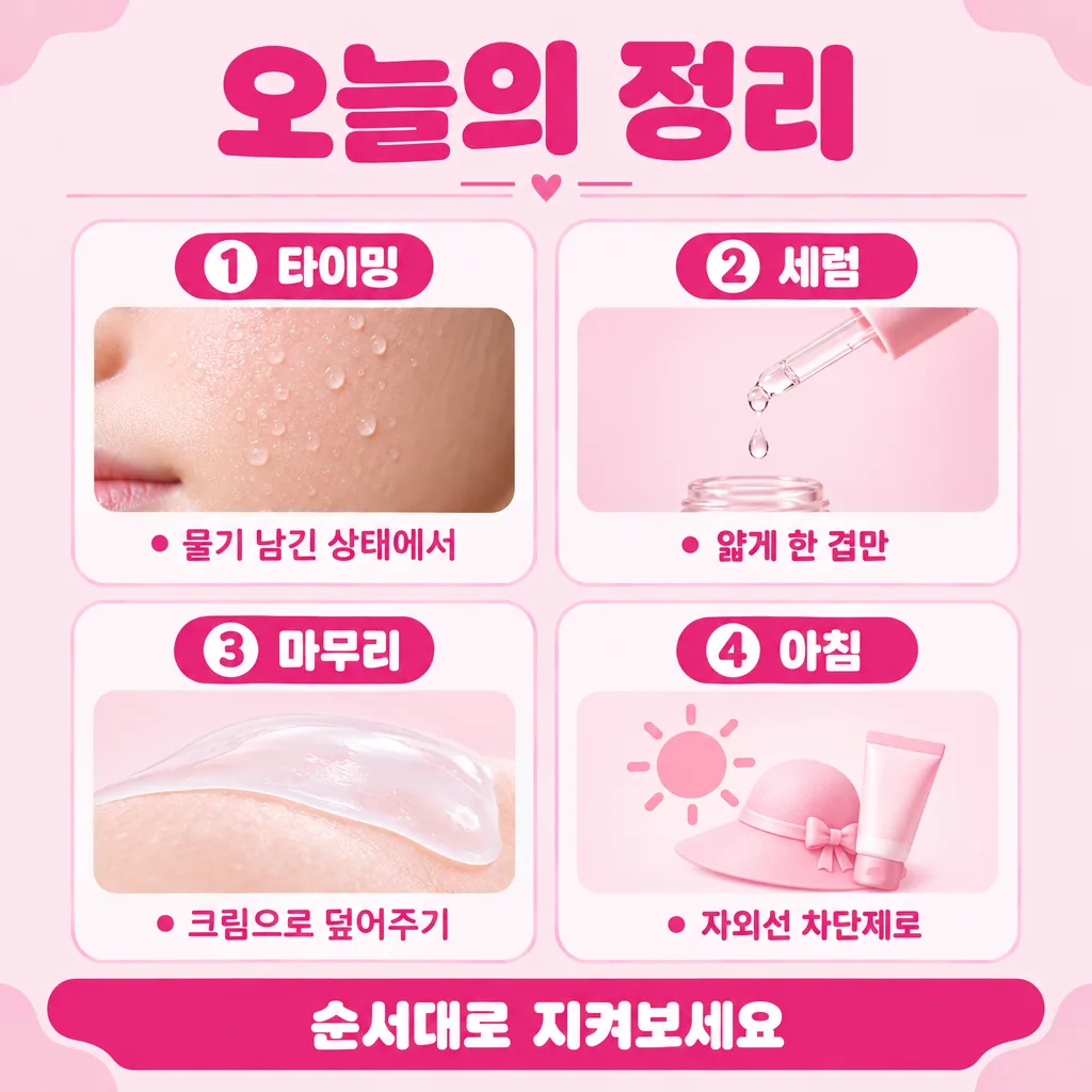 보습 루틴을 네 단계 순서로 다시 정리한 마무리 요약