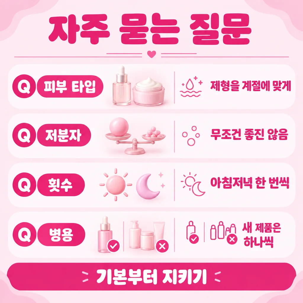 자주 묻는 질문을 한눈에 모은 요약 카드