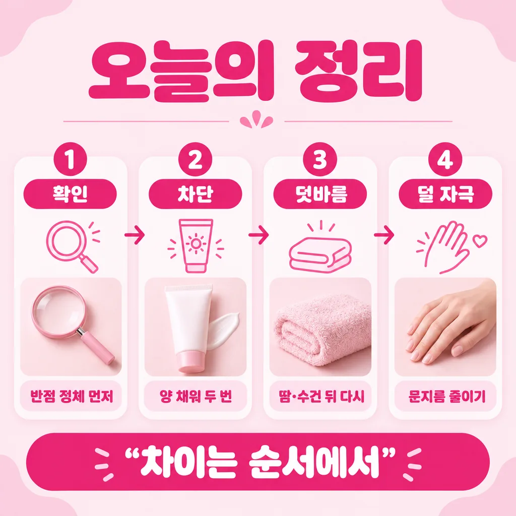 관리 순서를 한 줄 흐름으로 다시 묶은 마무리 정리