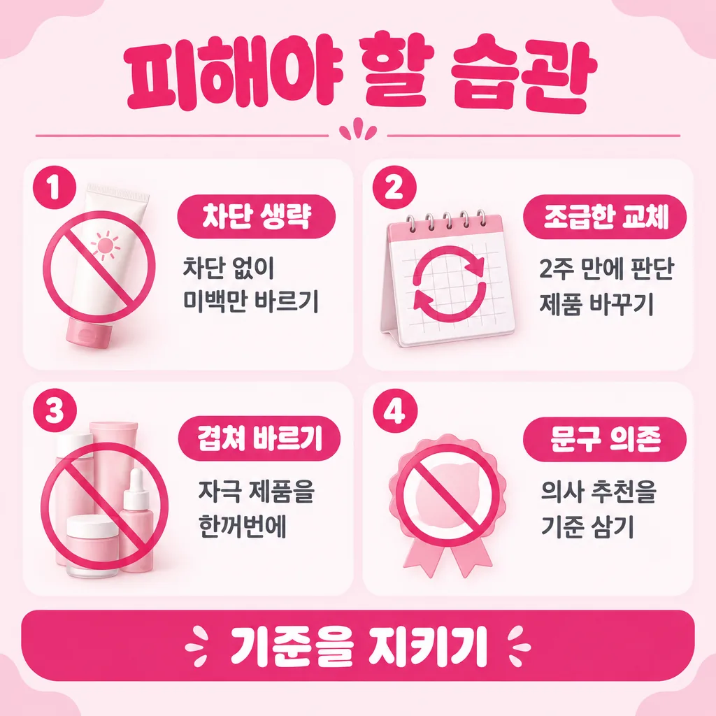 색소 관리에서 방향이 어긋나는 습관 네 가지