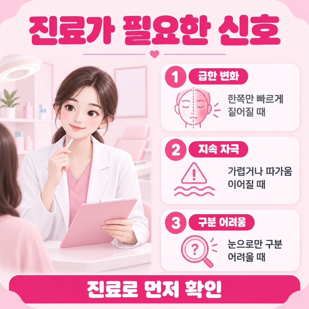 제품 교체보다 진료 확인이 먼저인 신호