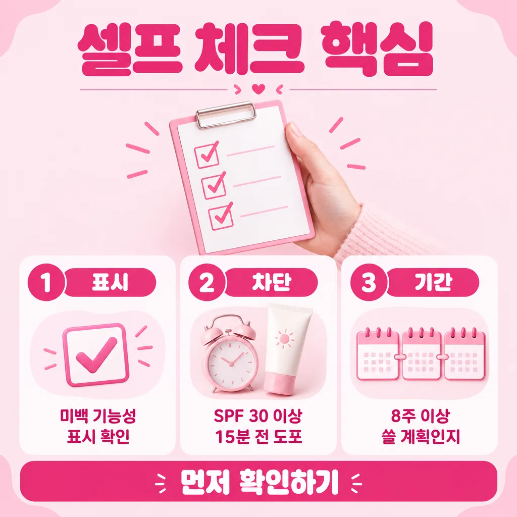 셀프 체크에서 가장 먼저 보는 세 항목