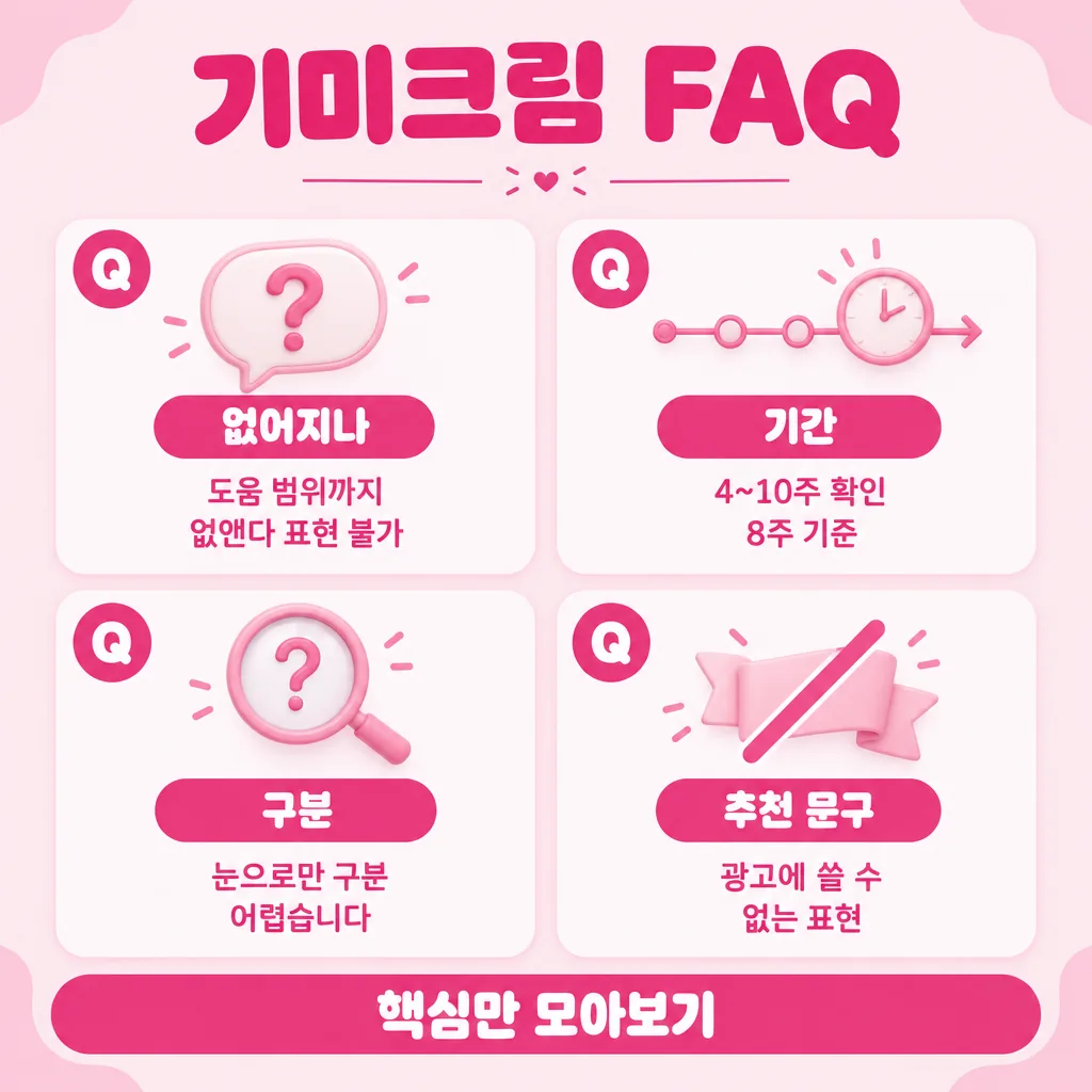 자주 묻는 질문을 기간·구분·광고 문구로 요약