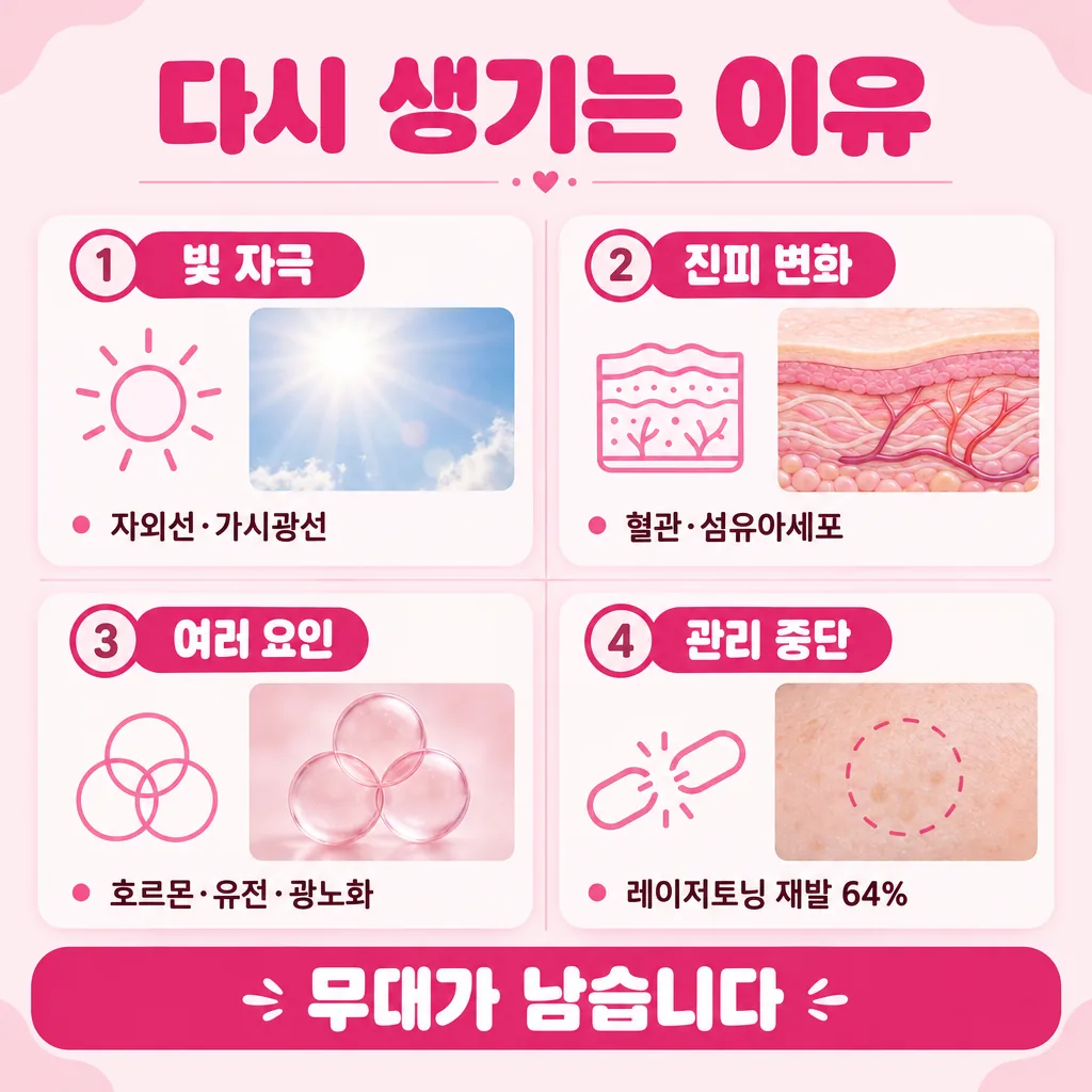 옅어진 뒤에도 색소가 돌아오는 네 가지 배경