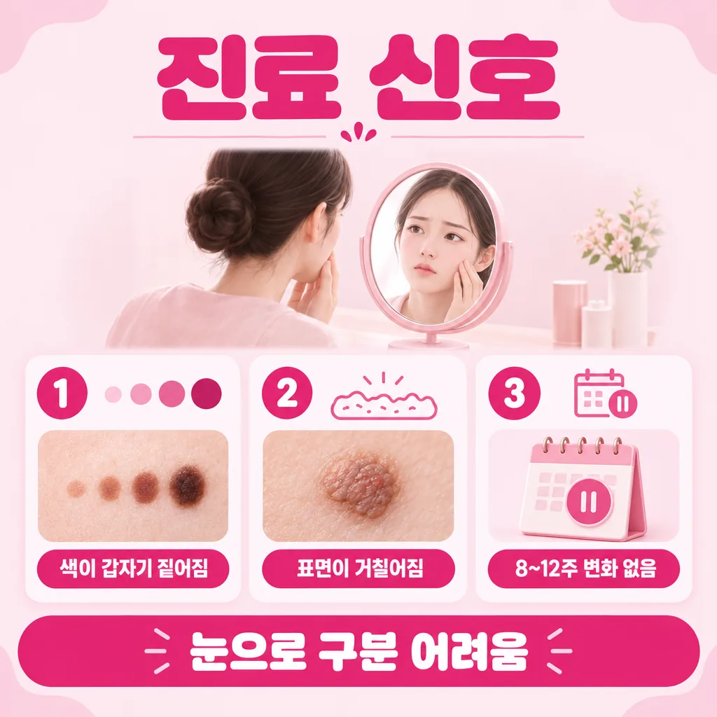 색소 변화가 지속될 때 진료를 고려할 신호 정리