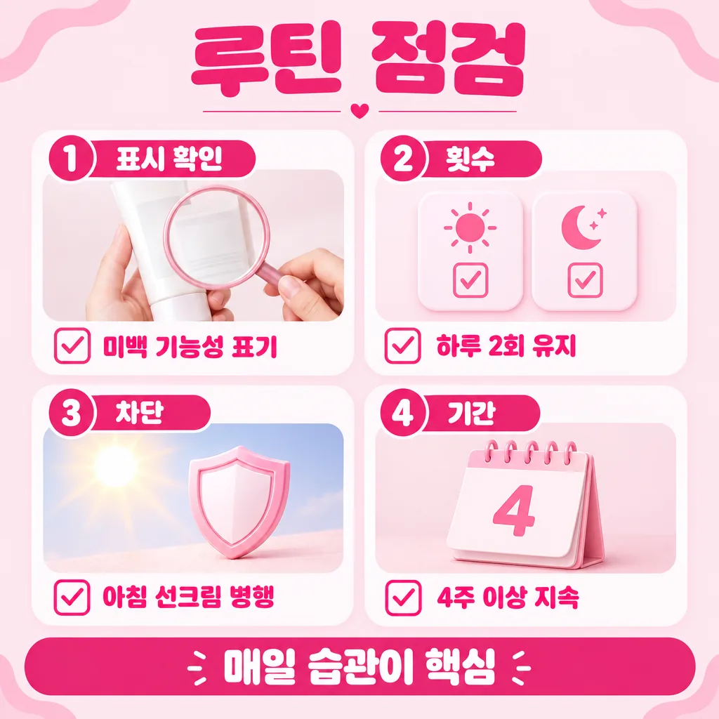 하루 루틴에서 점검할 네 가지 습관 체크 이미지