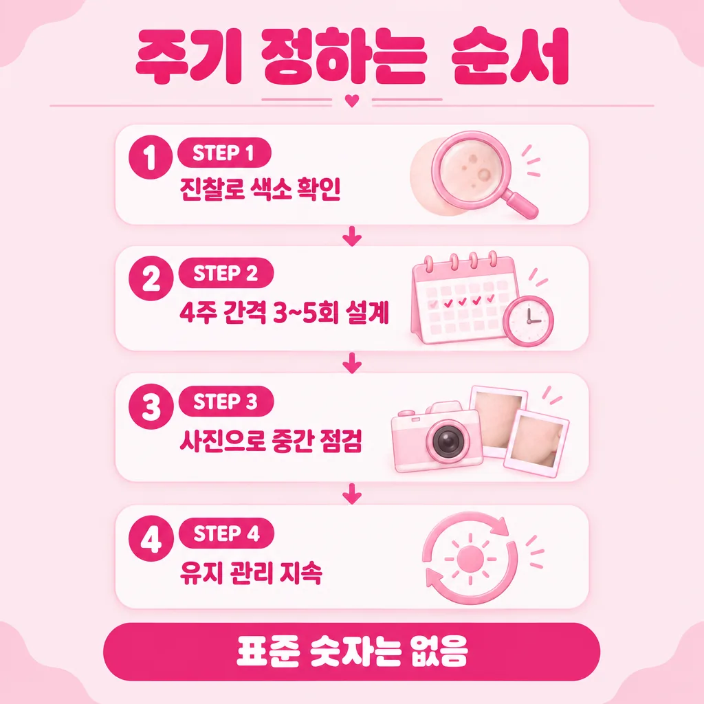 시술 간격을 정할 때 거치게 되는 단계 흐름