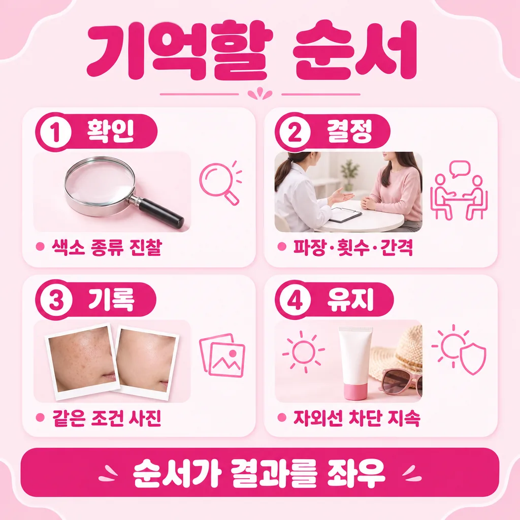 색소 관리를 계획할 때 따라가면 좋은 네 단계