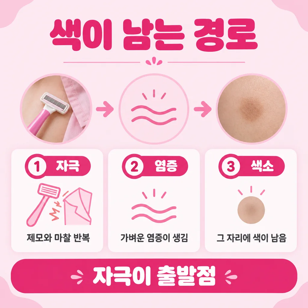 어두워지는 경로를 단계로 풀어본 개념도